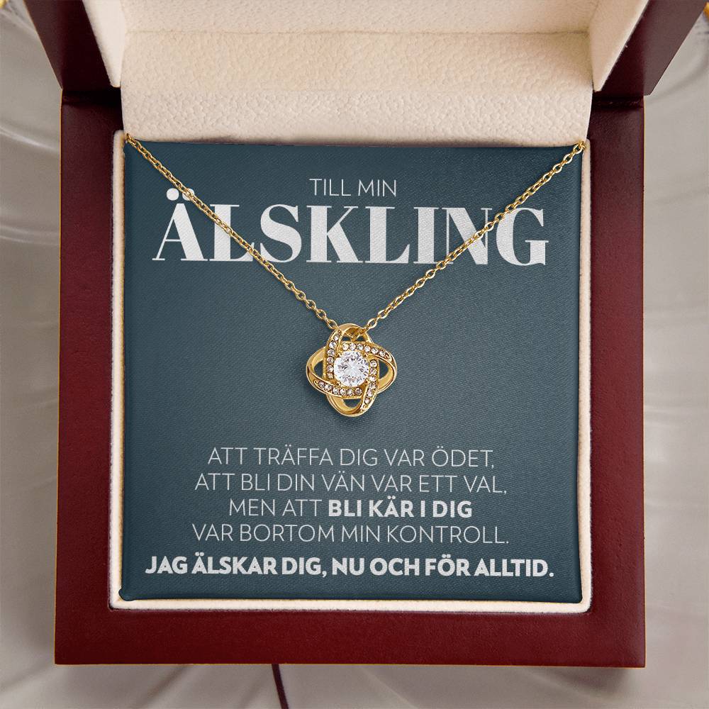 Till Min Älskling - Ödet - Halsband Kärleksknop