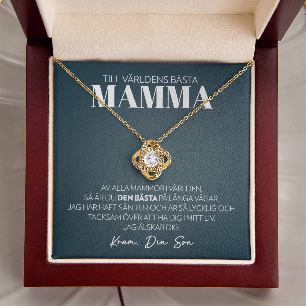 Mamma - Den Bästa (Från Son) - Halsband Kärleksknop