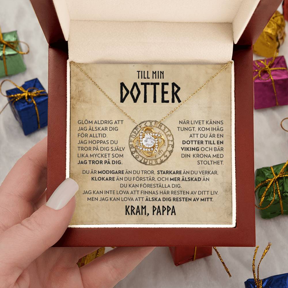 Till Min Dotter (från Pappa) - Dotter till en Viking - Halsband Kärleksknop