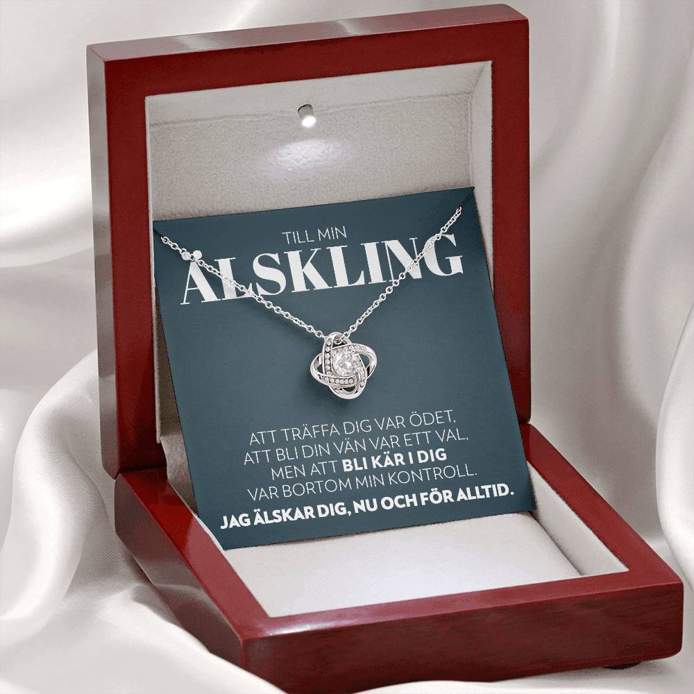 Till Min Älskling - Ödet - Halsband Kärleksknop