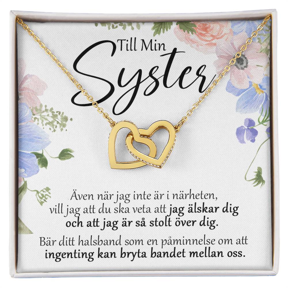 Till Min Syster - Stolt - Halsband Två Hjärtan