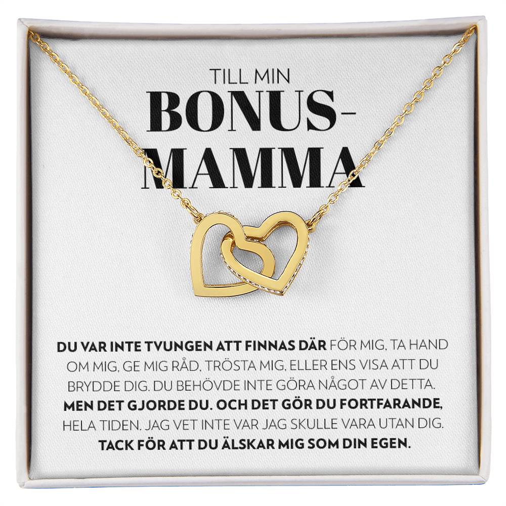Till Min Bonusmamma - Inte Tvungen - Halsband Två Hjärtan
