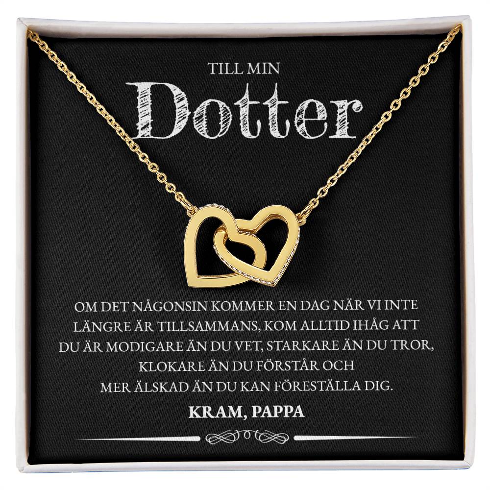 Till Min Dotter - En Dag (Från Pappa) - Halsband Två Hjärtan