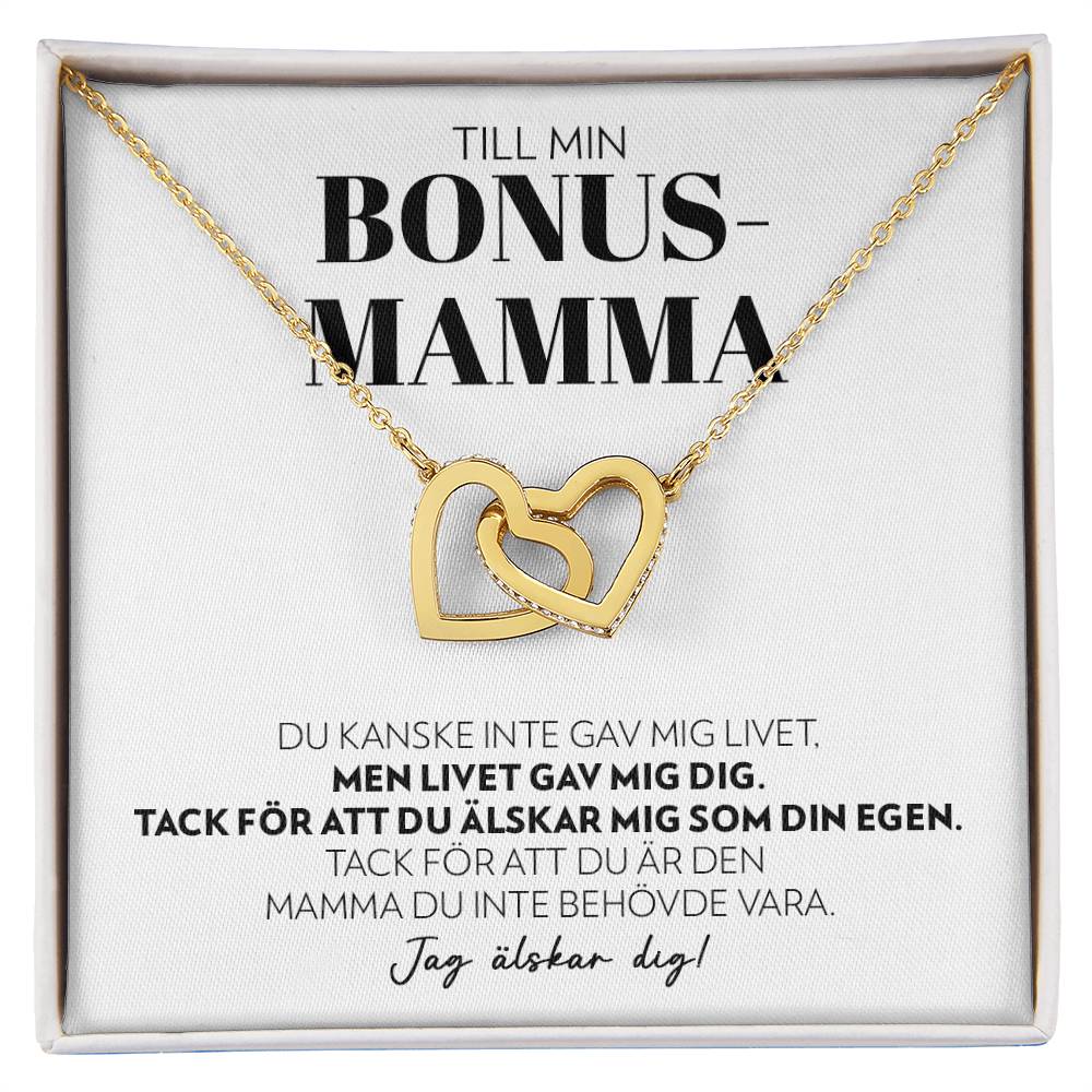 Till Min Bonusmamma - Som Din Egen - Halsband Två Hjärtan