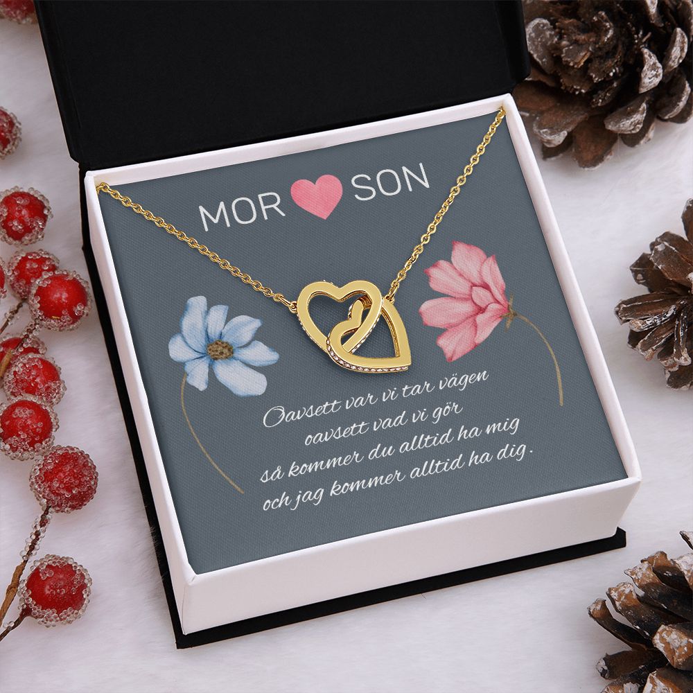 Mor Och Son - Oavsett Var Vi Tar Vägen - Halsband Två Hjärtan