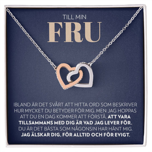 Till Min Fru - Vad Jag Lever För - Halsband Två Hjärtan