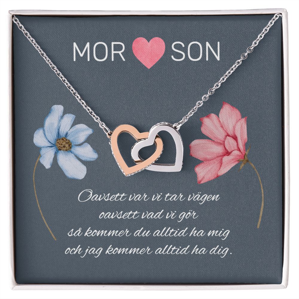 Mor Och Son - Oavsett Var Vi Tar Vägen - Halsband Två Hjärtan