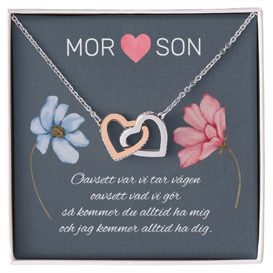 Mor Och Son - Oavsett Var Vi Tar Vägen - Halsband Två Hjärtan