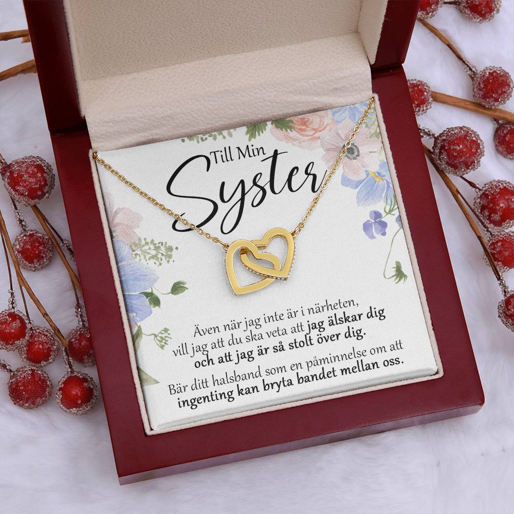 Till Min Syster - Stolt - Halsband Två Hjärtan