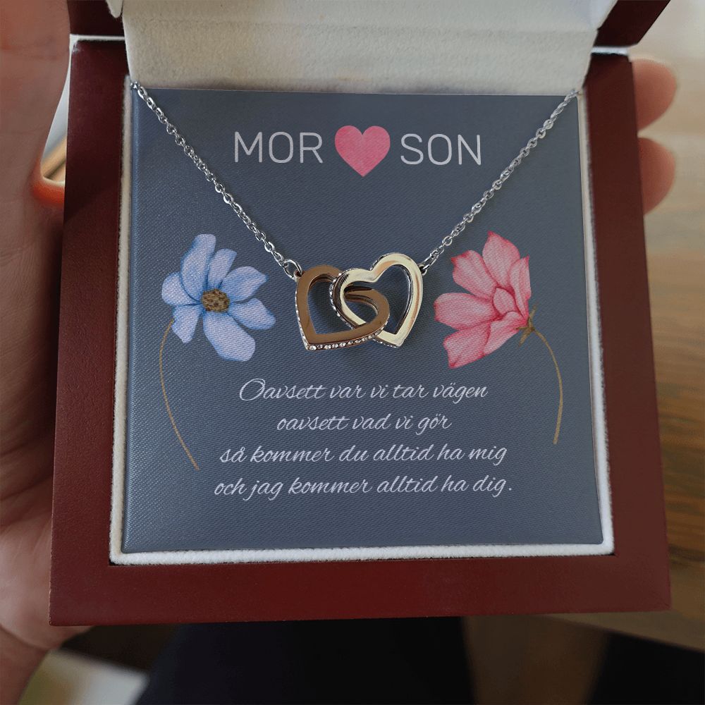Mor Och Son - Oavsett Var Vi Tar Vägen - Halsband Två Hjärtan