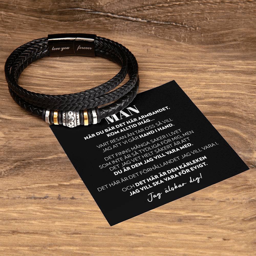 Till Min Man - Hand i Hand - Herrarmband