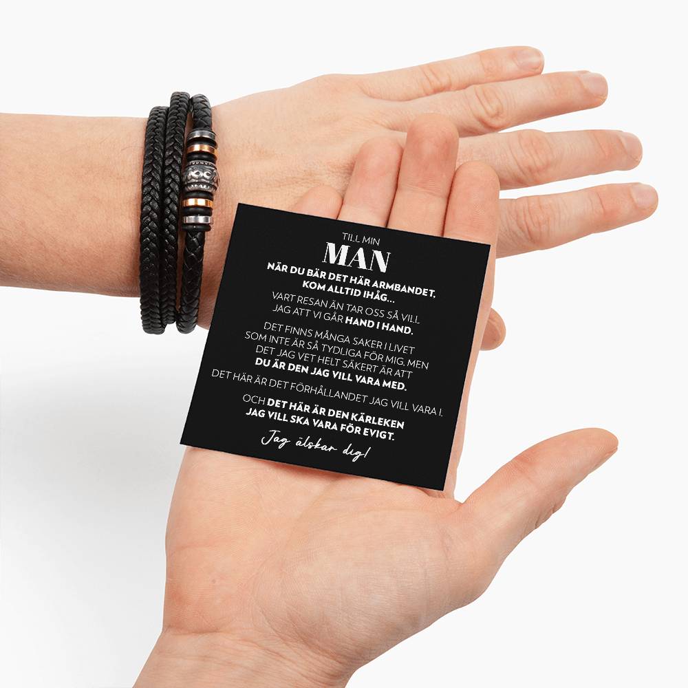 Till Min Man - Hand i Hand - Herrarmband