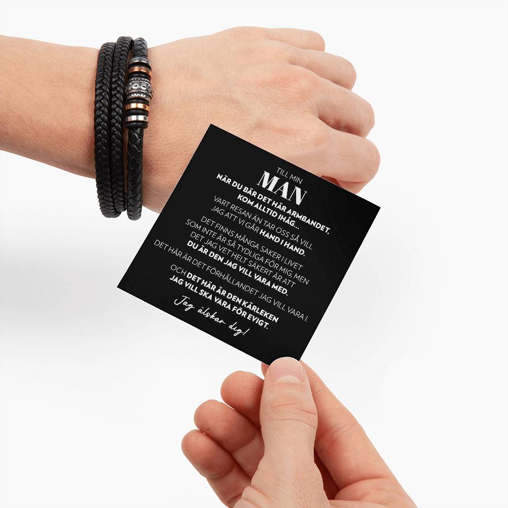 Till Min Man - Hand i Hand - Herrarmband
