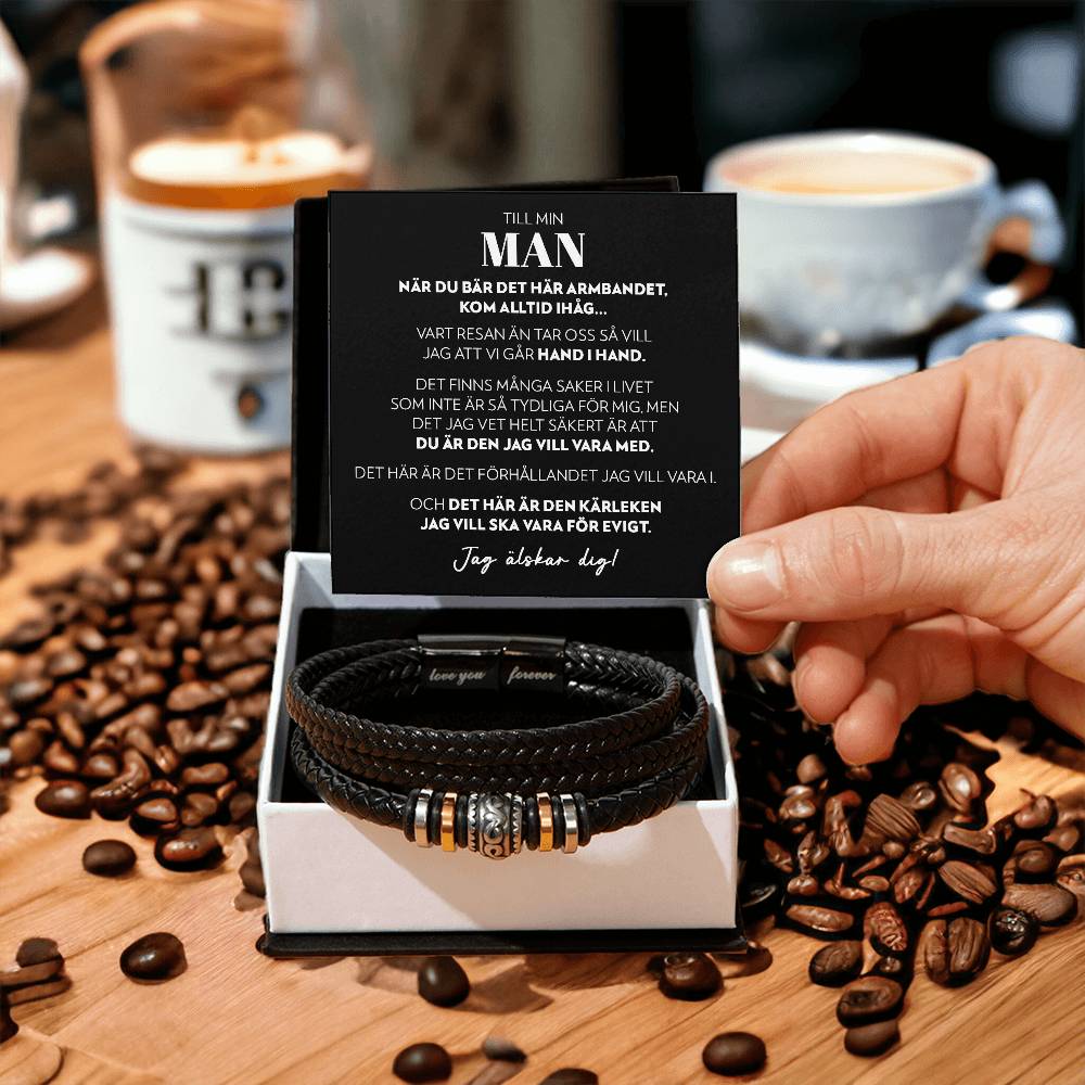 Till Min Man - Hand i Hand - Herrarmband