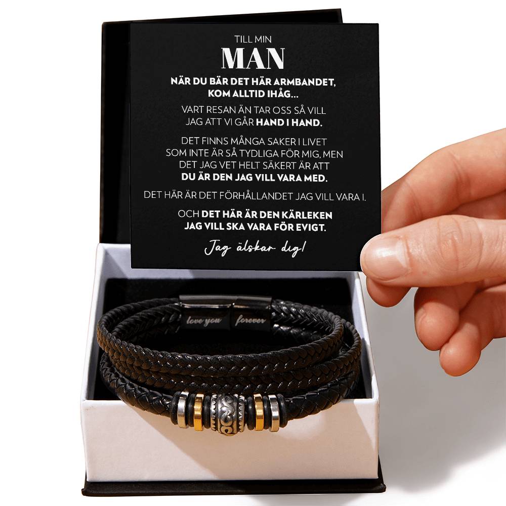 Till Min Man - Hand i Hand - Herrarmband