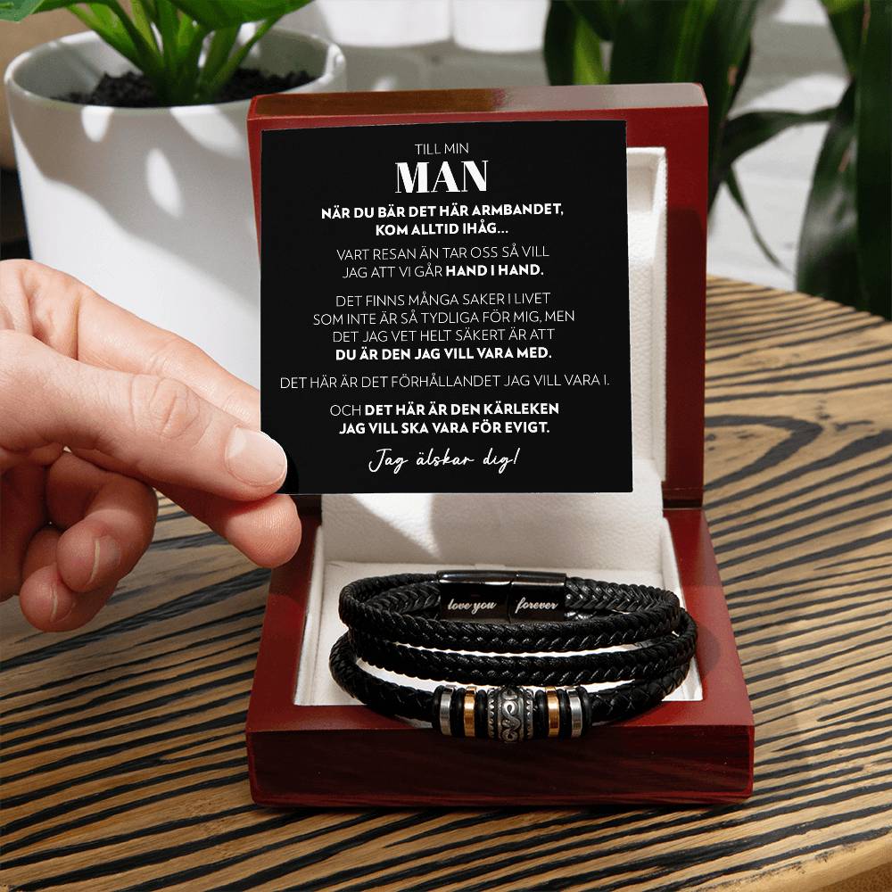Till Min Man - Hand i Hand - Herrarmband