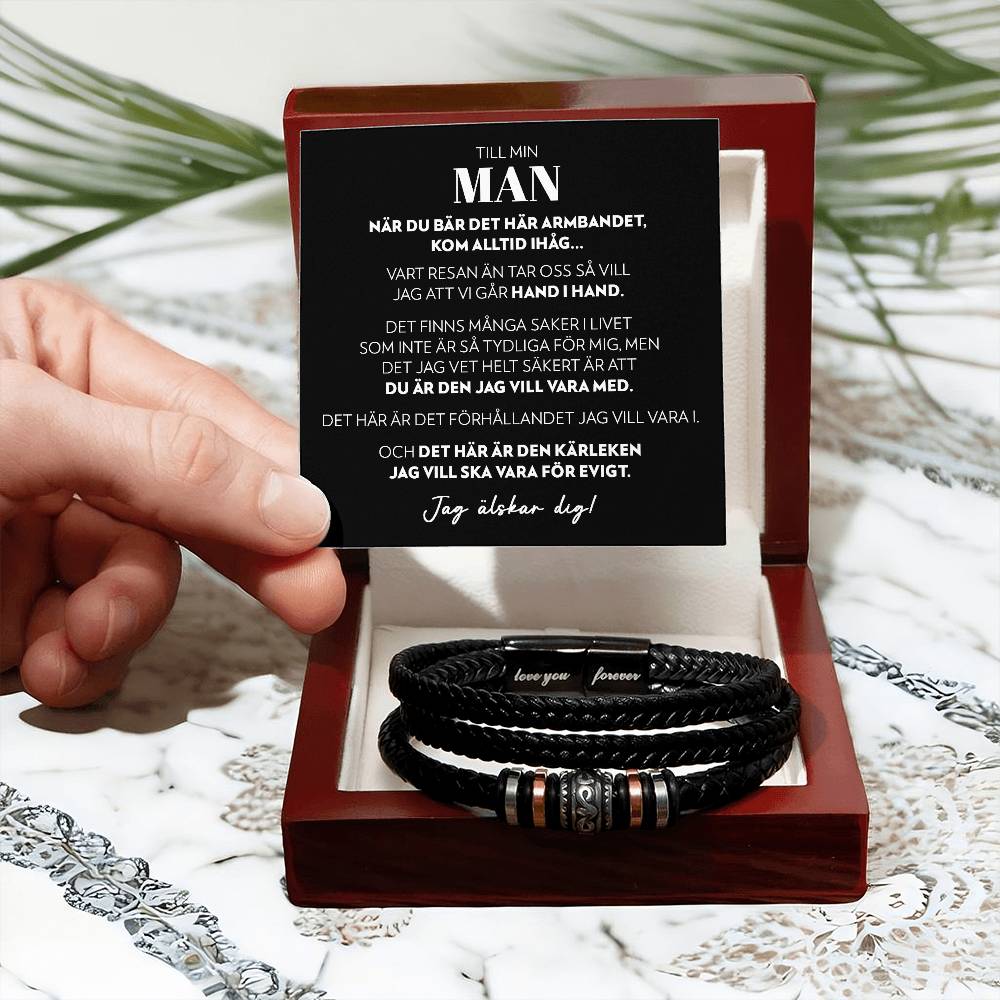 Till Min Man - Hand i Hand - Herrarmband
