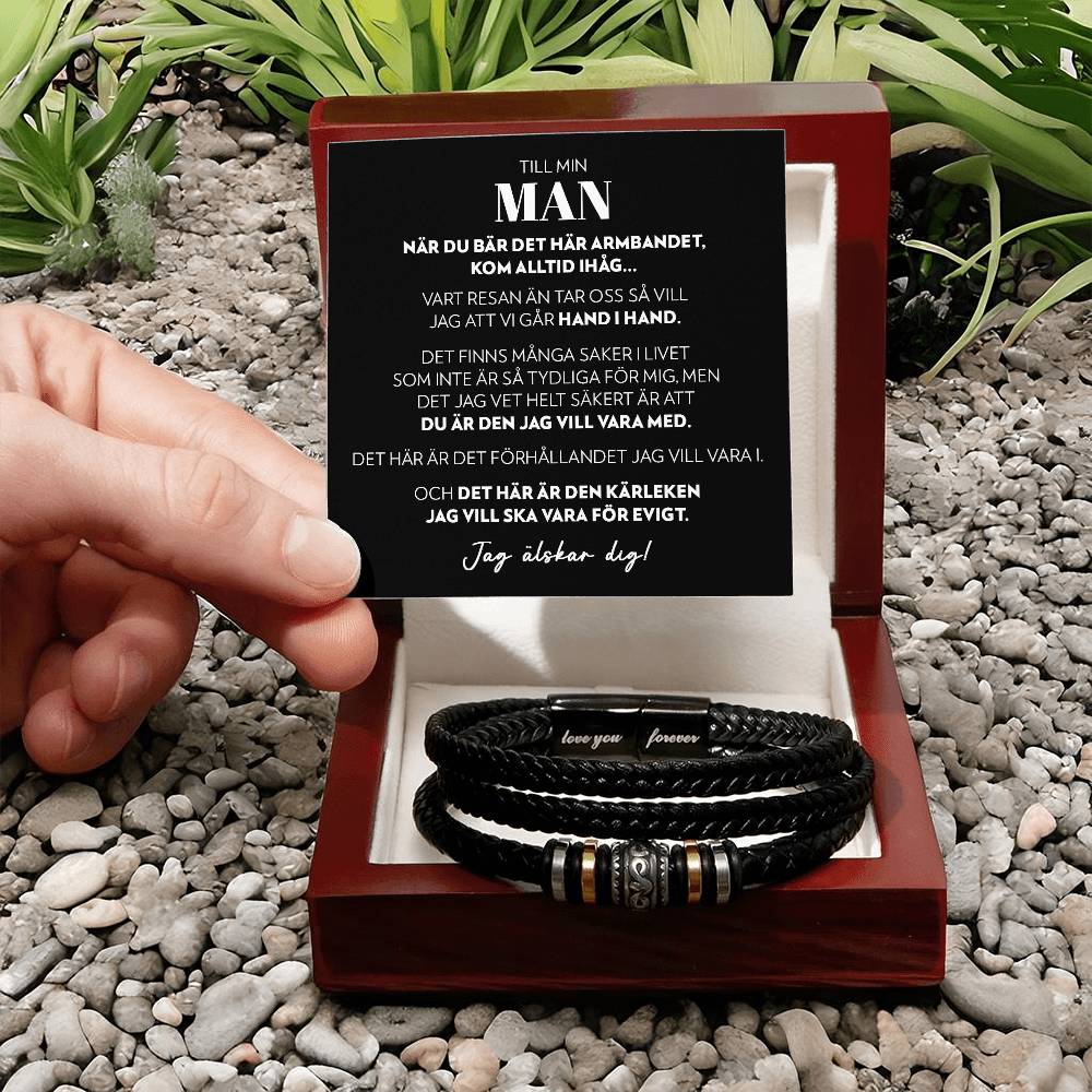 Till Min Man - Hand i Hand - Herrarmband