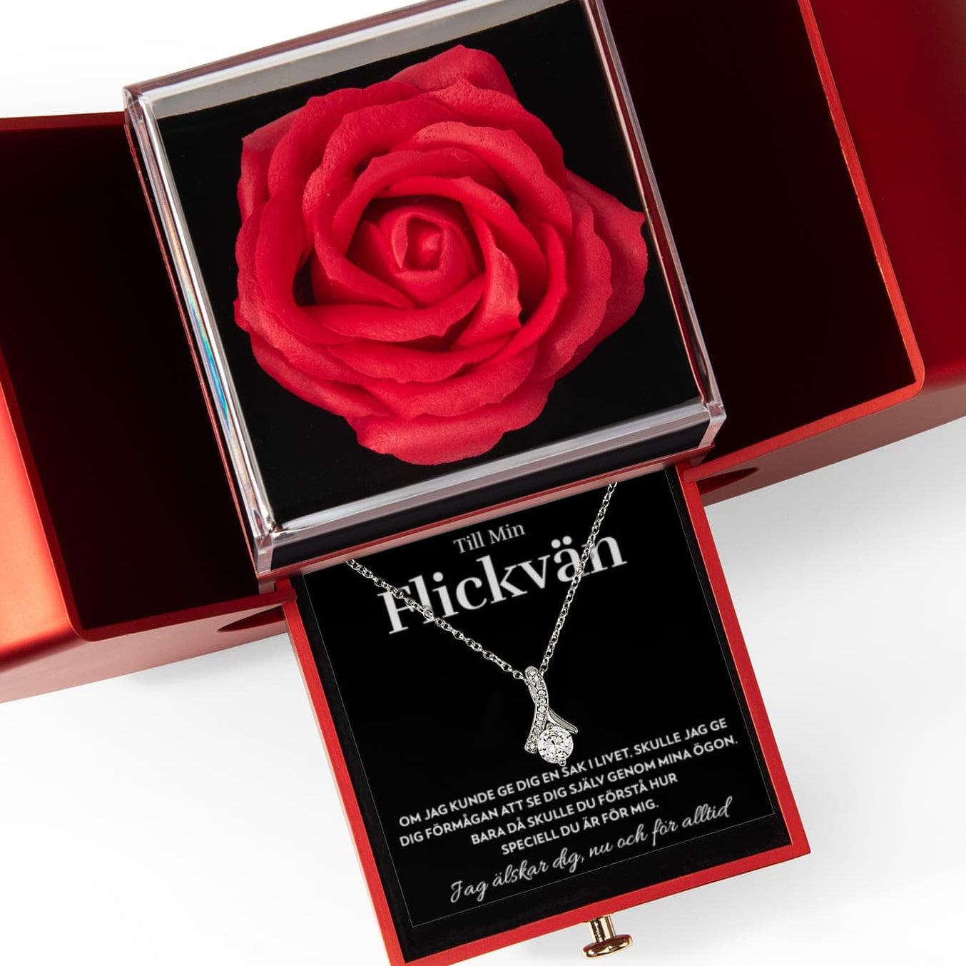 Till Min Flickvän - Genom Mina Ögon - Halsband Alluring Beauty med Rosask