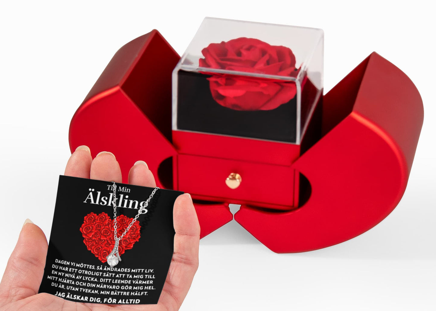 Dagen Vi Möttes - Halsband Alluring Beauty med Rosask