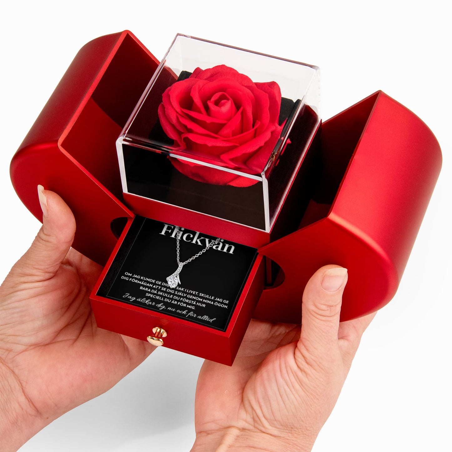 Till Min Flickvän - Genom Mina Ögon - Halsband Alluring Beauty med Rosask
