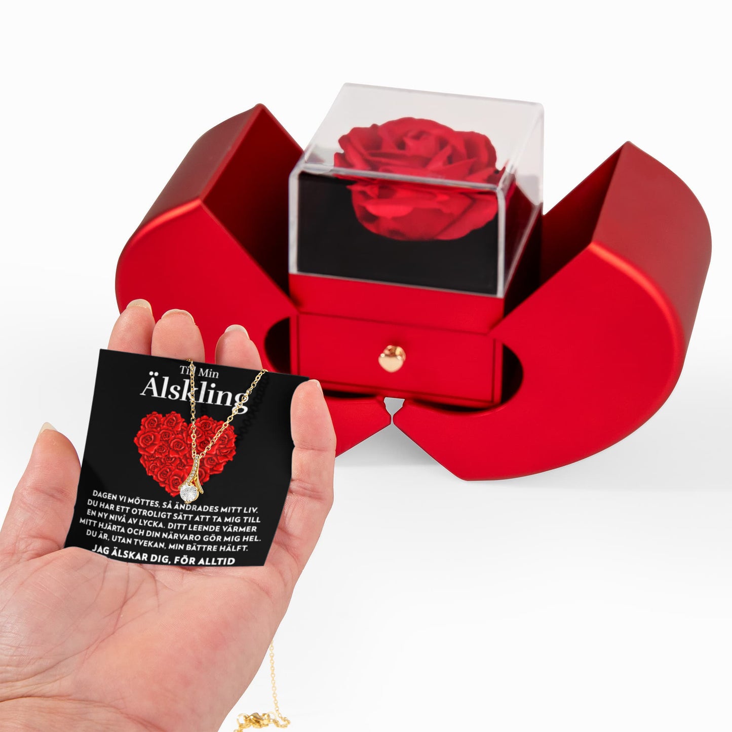Dagen Vi Möttes - Halsband Alluring Beauty med Rosask