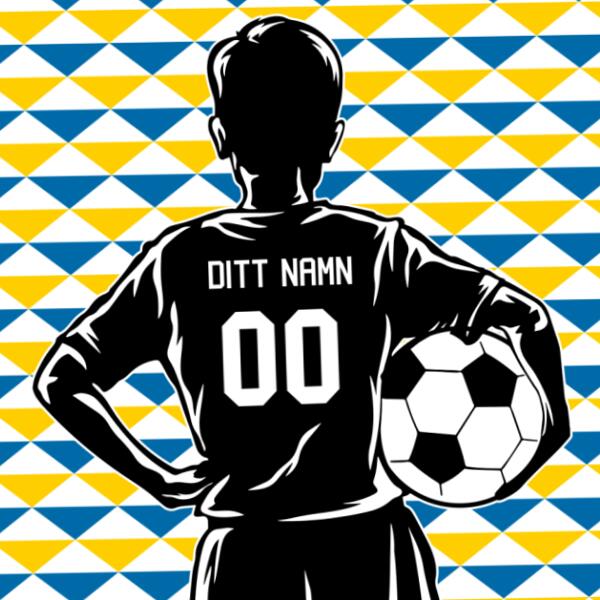 Fotbollsfilt för barn med eget namn och nummer