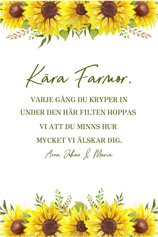 Varje Gång - Personlig Filt (Kära Farmor/Mormor)
