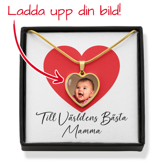 Till Världens Bästa Mamma - Personligt Halsband Hjärta
