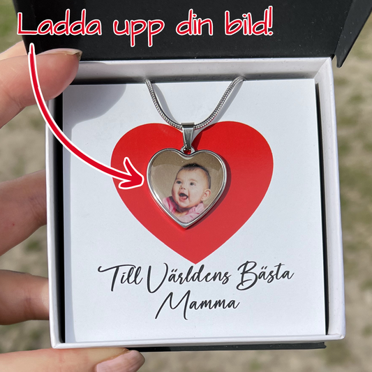 Till Världens Bästa Mamma - Personligt Halsband Hjärta