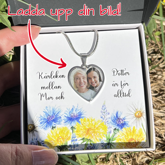 Kärleken Mellan Mor och Dotter är För Alltid - Personligt Halsband Hjärta