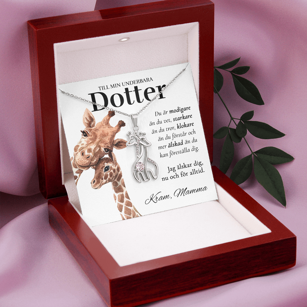Till min underbara dotter - Modigare (Giraffer) - Halsband
