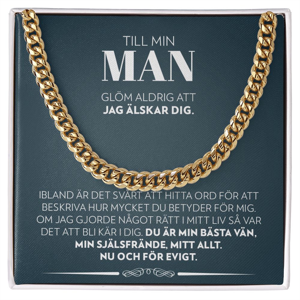 Till Min Man - Nu Och För Alltid - Halsband Pansarkedja
