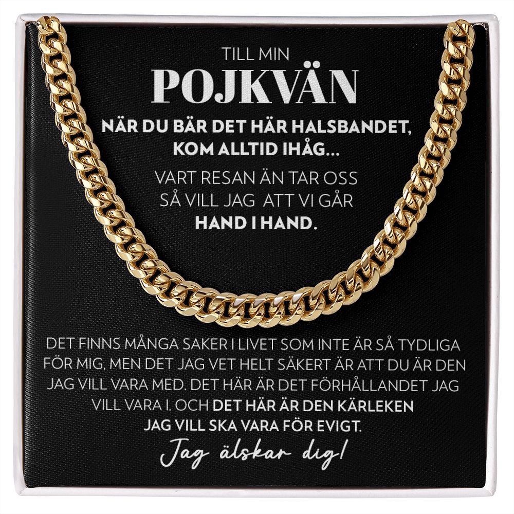 Till Min Pojkvän - Hand i Hand - Halsband Pansarkedja