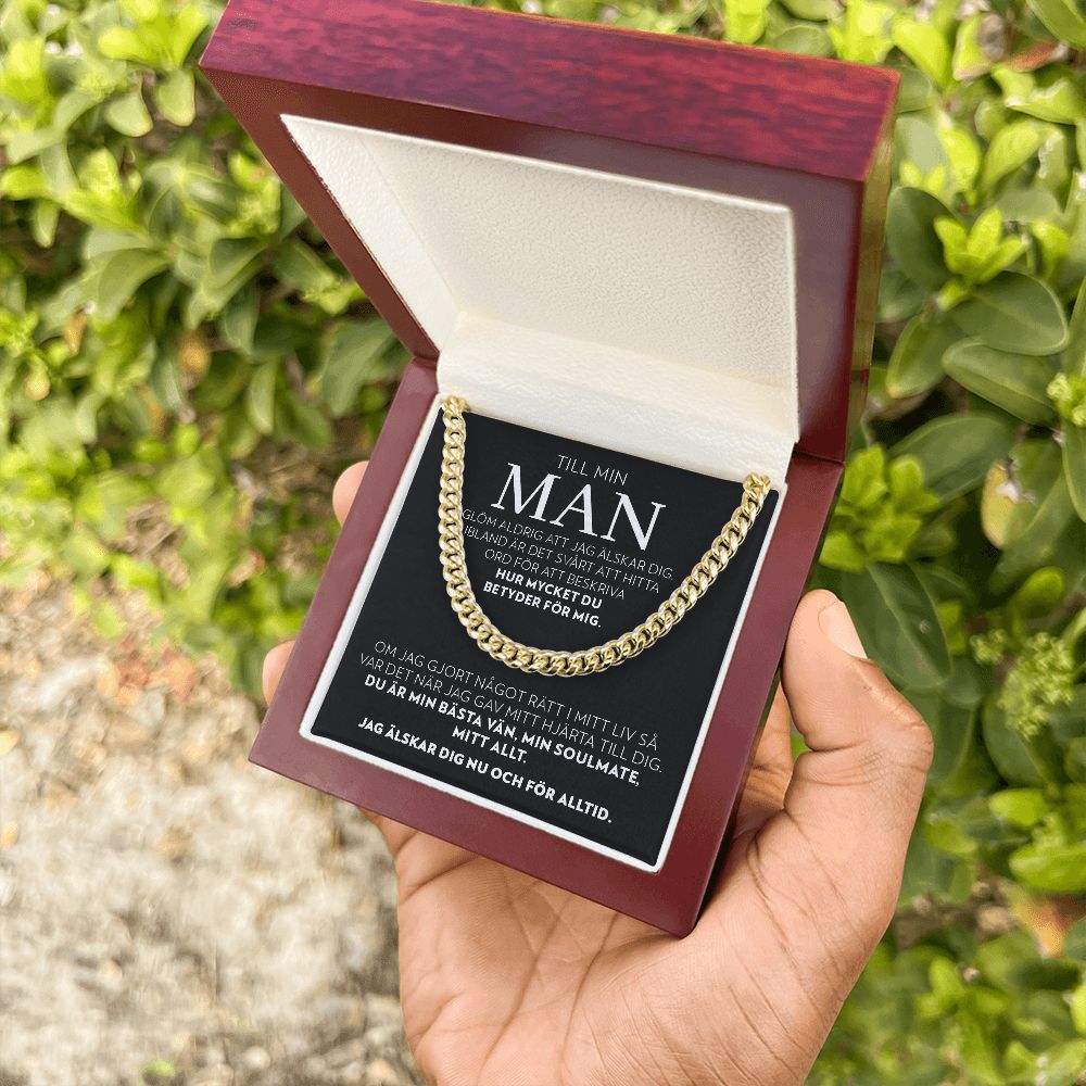 Till Min Man - Mitt Allt - Halsband Pansarkedja