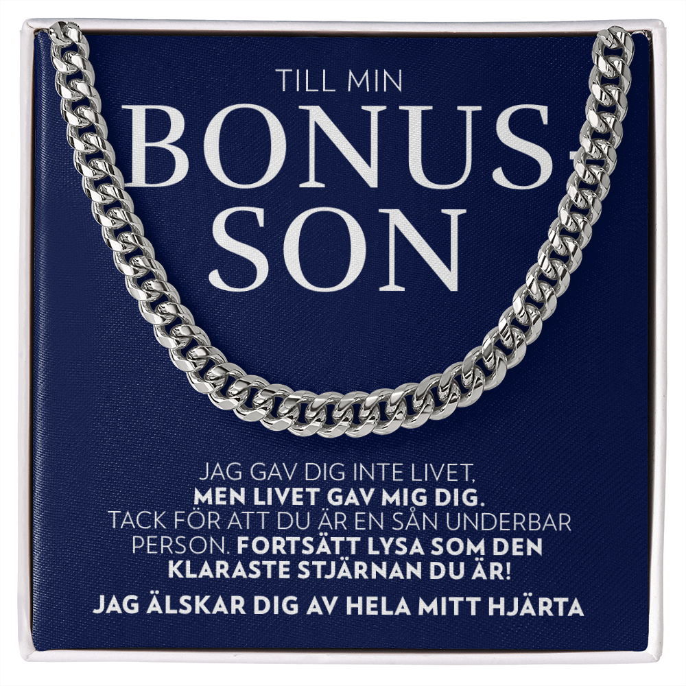 Till Min Bonusson - Livet Gav Mig Dig - Halsband Pansarkedja
