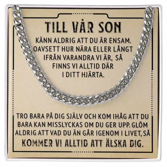 Till Vår Son - Aldrig Ensam - Halsband Pansarkedja