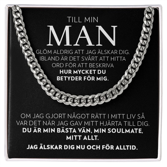 Till Min Man - Mitt Allt - Halsband Pansarkedja