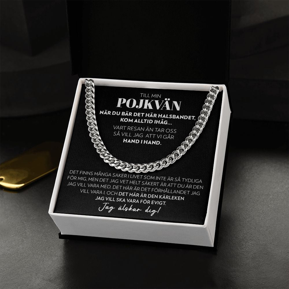 Till Min Pojkvän - Hand i Hand - Halsband Pansarkedja