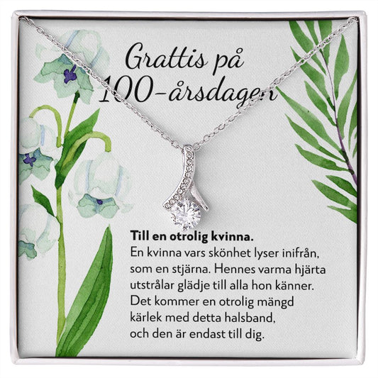 Grattis på 100-årsdagen - 100-årspresent Till Kvinna - Halsband Alluring Beauty