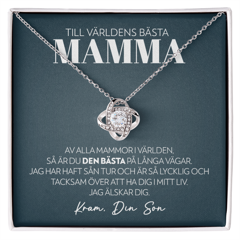 Mamma - Den Bästa (Från Son) - Halsband Kärleksknop
