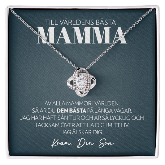 Mamma - Den Bästa (Från Son) - Halsband Kärleksknop