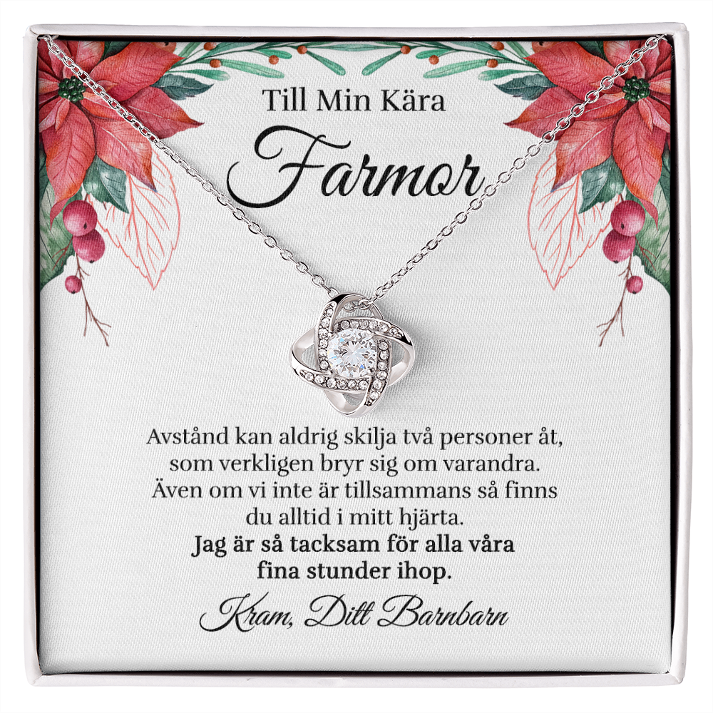 Till Min Kära Farmor - Avstånd - Halsband Kärleksknop