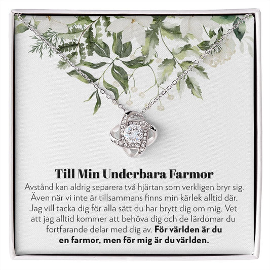 Till Min Underbara Farmor - Aldrig Separerade - Halsband Kärleksknop