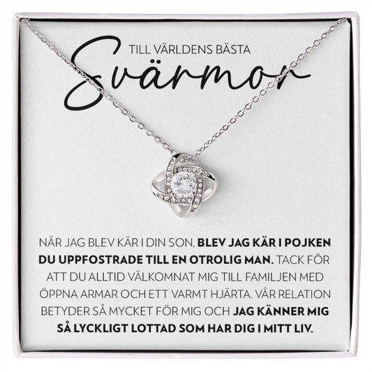 Till Världens Bästa Svärmor - Lycklig Lottad - Halsband Kärleksknop