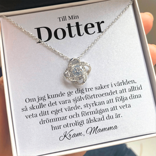 Till Min Dotter - Tre Saker (från Mamma) - Halsband Kärleksknop