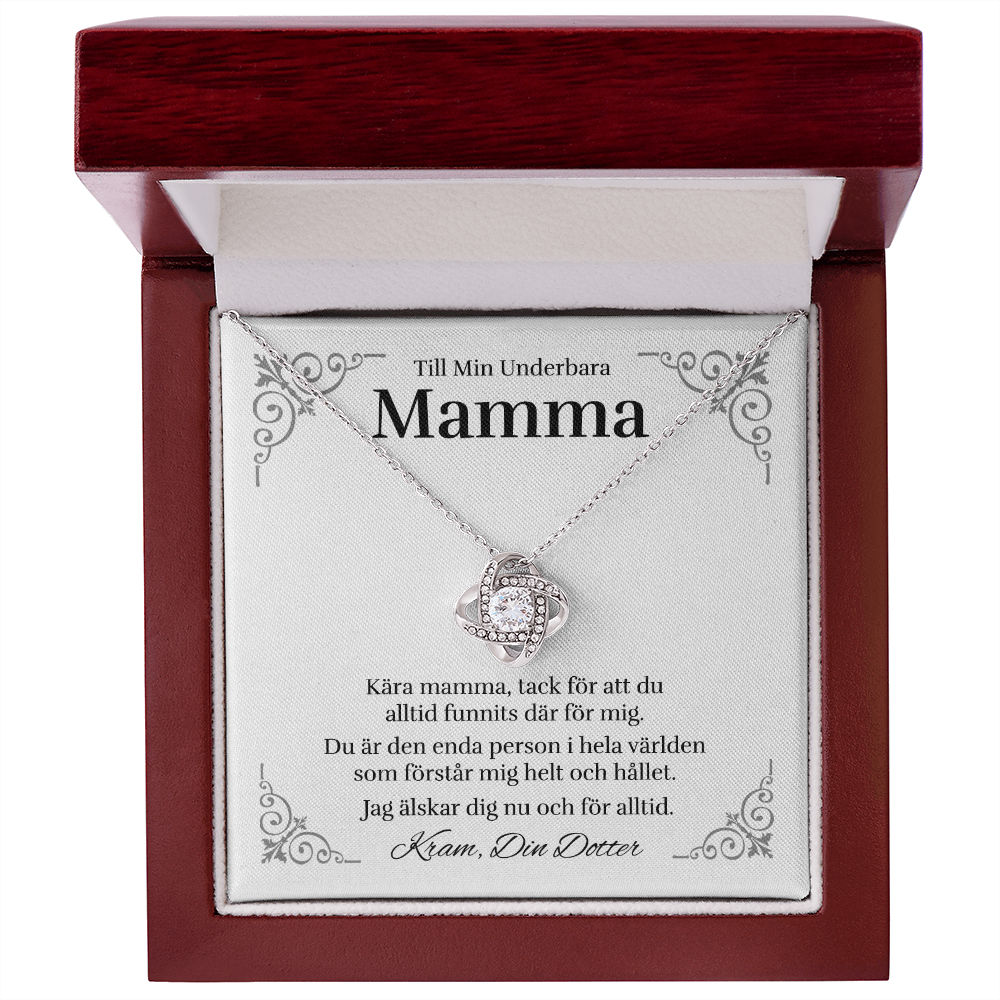 Till Min Underbara Mamma (från Dotter) - Kära Mamma - Halsband Kärleksknop