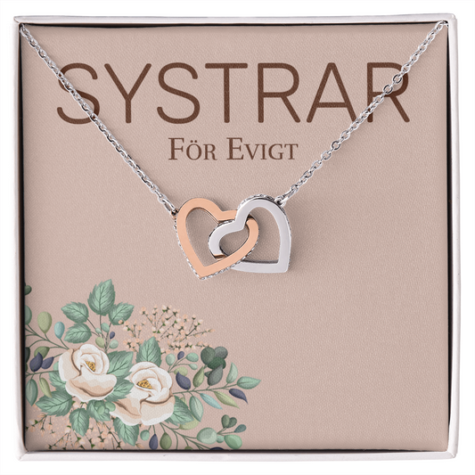 Systrar För Evigt - Halsband Två Hjärtan