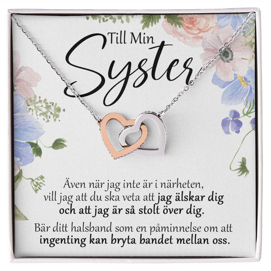 Till Min Syster - Stolt - Halsband Två Hjärtan