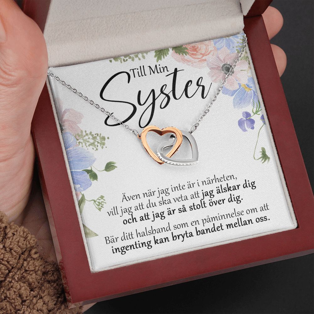 Till Min Syster - Stolt - Halsband Två Hjärtan